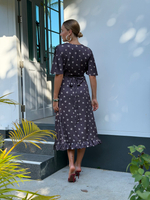 Платье Тюлип цветочный шоколад