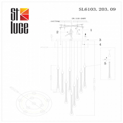 Подвесная люстра ST-Luce SL6103.203.09