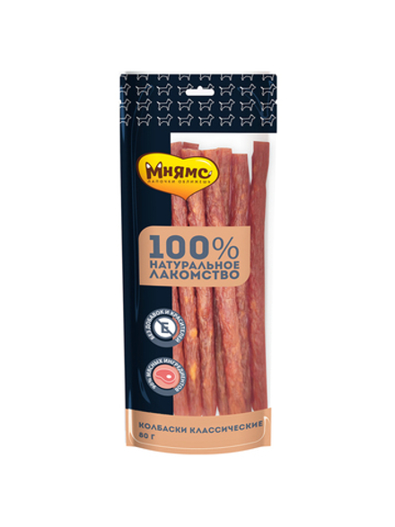 Лакомство Мнямс На каждый день для собак Колбаски классические 80 г