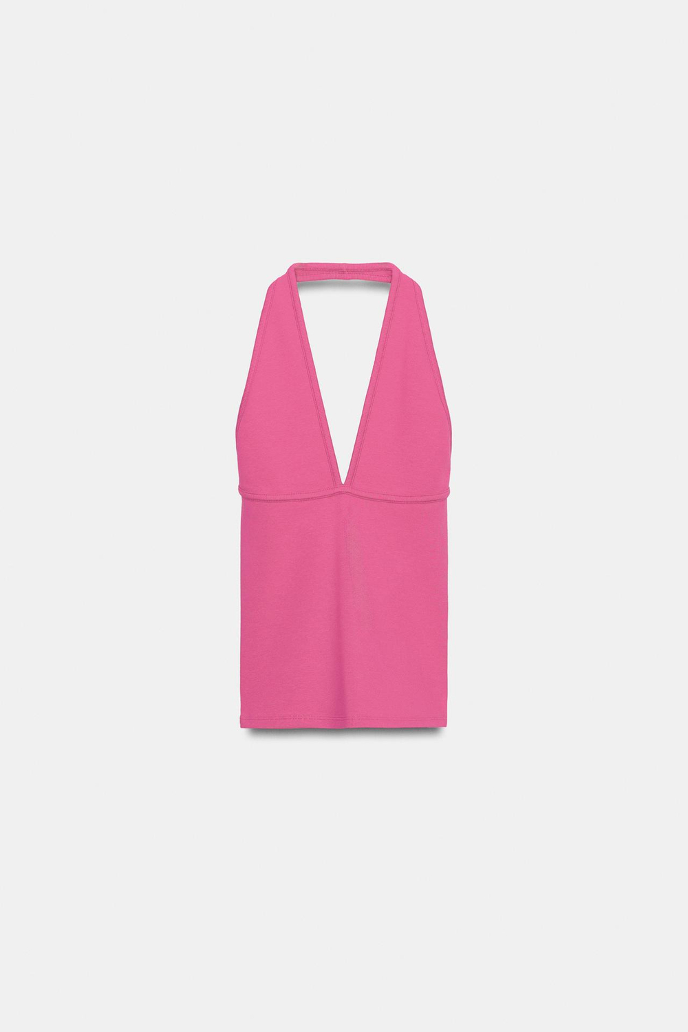 ZARA ТОП ХАЛТЕР, МАЛИНОВЫЙ