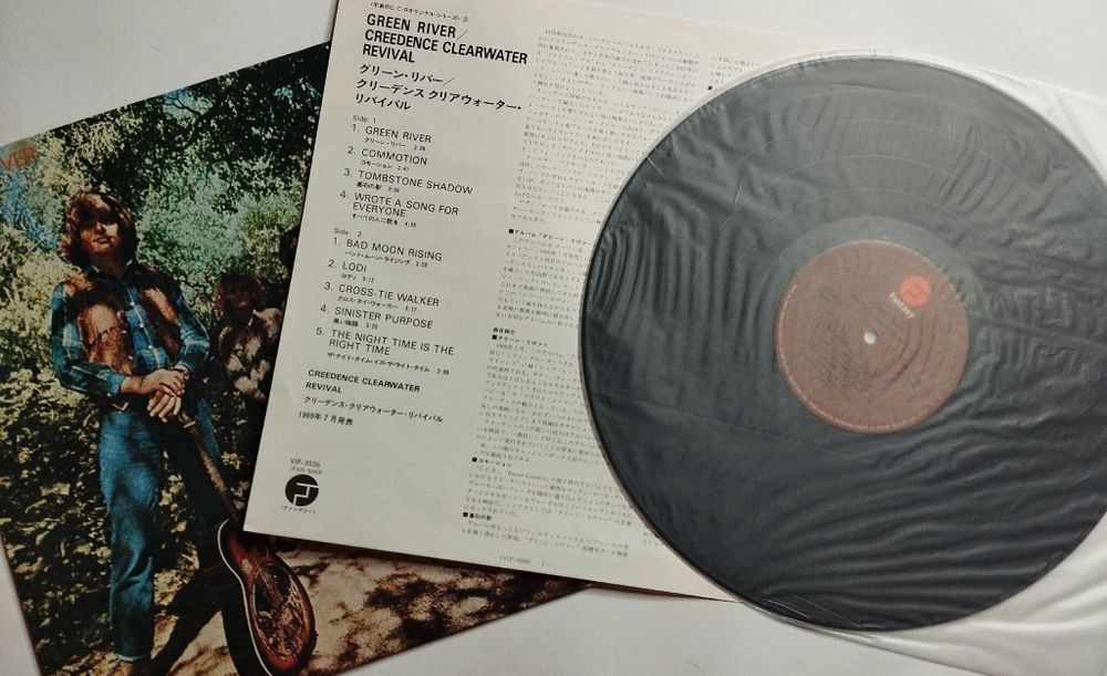 Винтажная виниловая пластинка LP Creedence Clearwater Revival Green River (Japan 1978) (On Obi)
