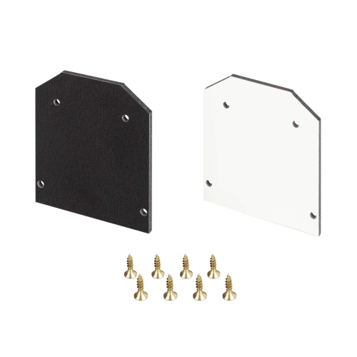 Комплект универсальных заглушек для профиля Vaes VECTOR ST, двухцветные — белый/чёрный