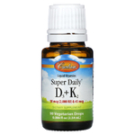Carlson, Super Daily® D3 + K2, 50 мкг (2000 МЕ) и 45 мкг, 2,54 мл (0,086 жидк. Унции)