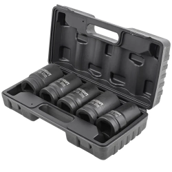 Головки ударные глубокие, набор 5пр., 1''(12гр.) FORCEKRAFT FK-8051-9MPB