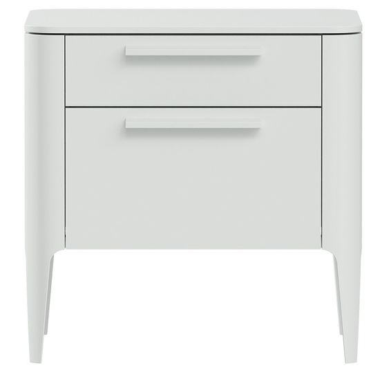Тумба прикроватная Type 2 ящика ширина 50 см (белый)