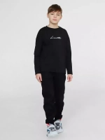 Черный лонгслив оверсайз для мальчика