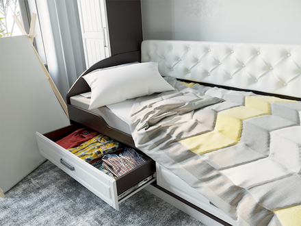 Кровать 900 с ящиками НКМ ВЕНЕЦИЯ-1 Секция-22