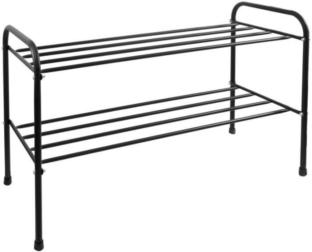 ПОДСТАВКА ДЛЯ ОБУВИ 2 ПОЛКИ 80СМ ЧЕРНЫЙ