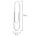 Скрепки большие 50 мм, STAFF "EVERYDAY", никелированные, 50 шт., в картонной коробке, 226759