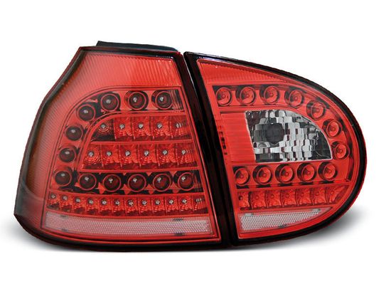 Задние фонари VW Golf 5 red white led