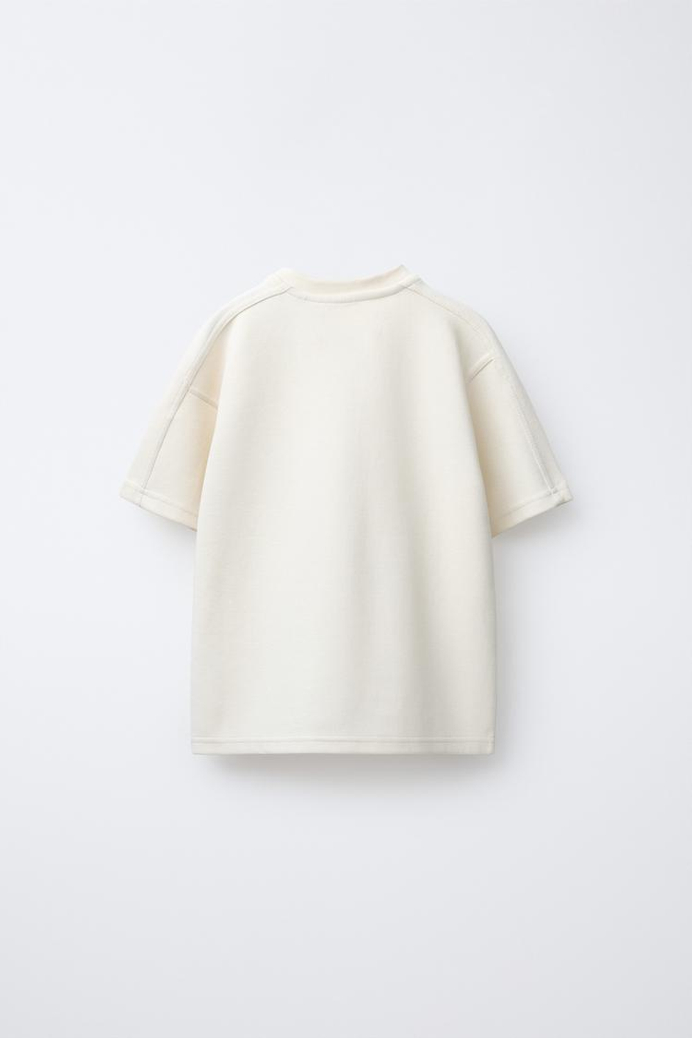 ZARA КОМПЛЕКТ ИЗ ФУТБОЛКИ И БРЮК, ЭКРЮ