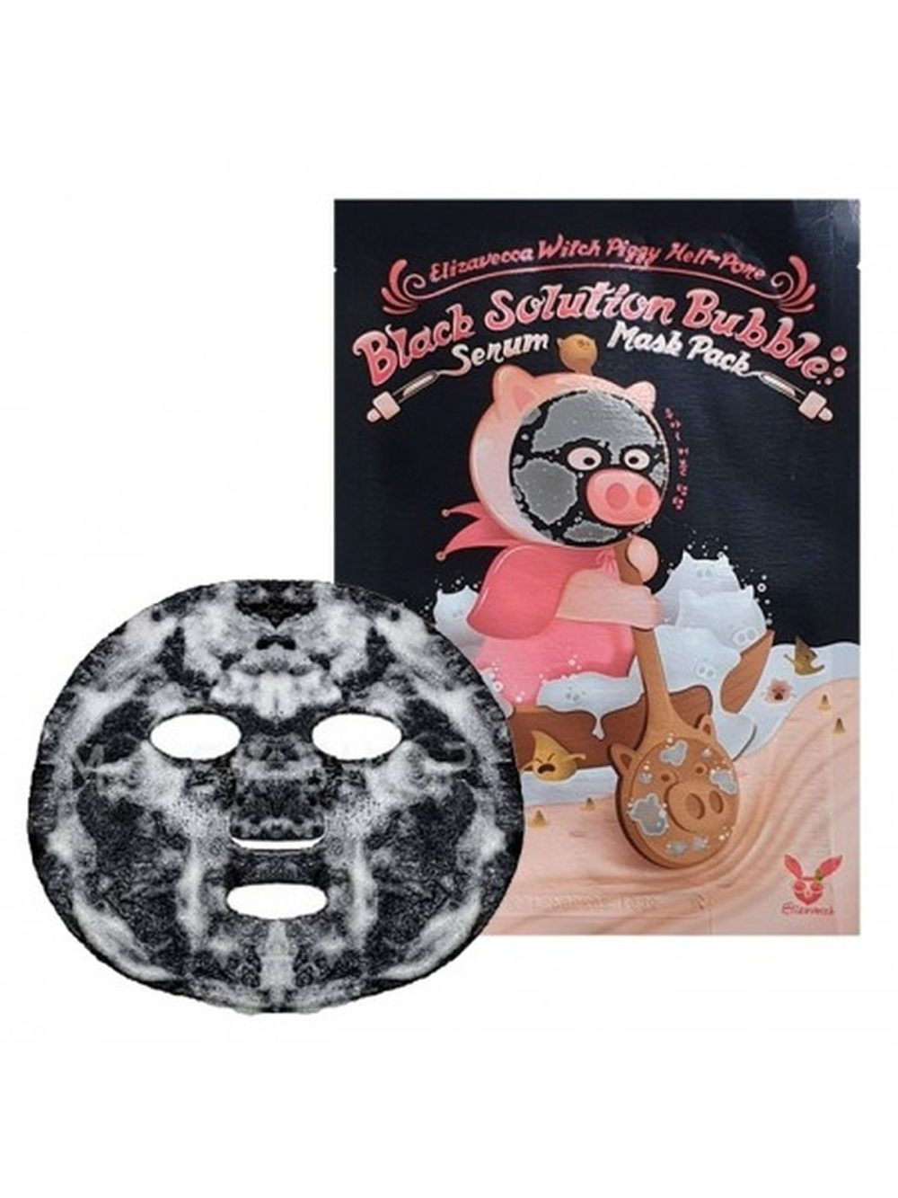 Elizavecca Маска для лица кислородная от точек - Witch piggy hell pore black solution bub, 28г