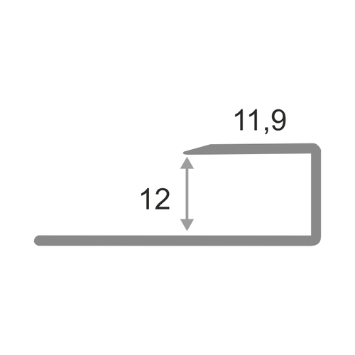 Алюминиевый профиль гнущийся ПО-П12 2700 мм