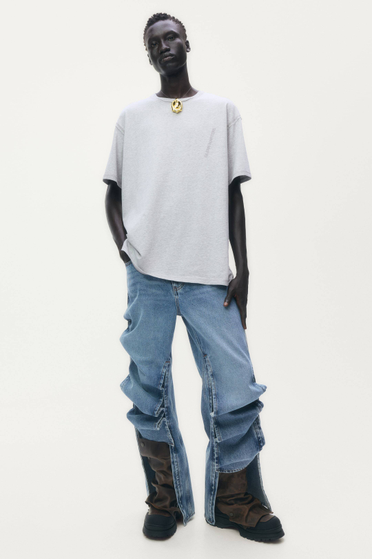 H&M - Glenn Martens Футболка с вышивкой, светло-серый