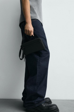 ZARA ПРОРЕЗИНЕННЫЙ КЛАТЧ, ЧЕРНЫЙ