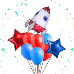 Фонтан из шаров "Ракета со звездами"