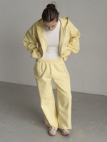 Костюм худи + брюки желтый