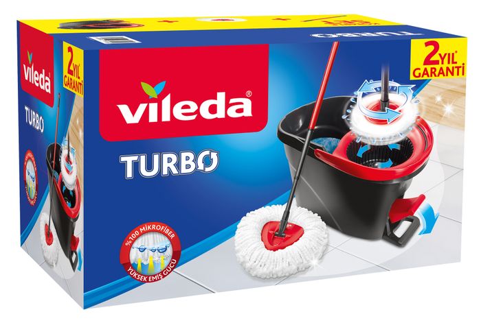 VILEDA Набор для уборки Turbo (швабра + ведро с педальным отжимом)