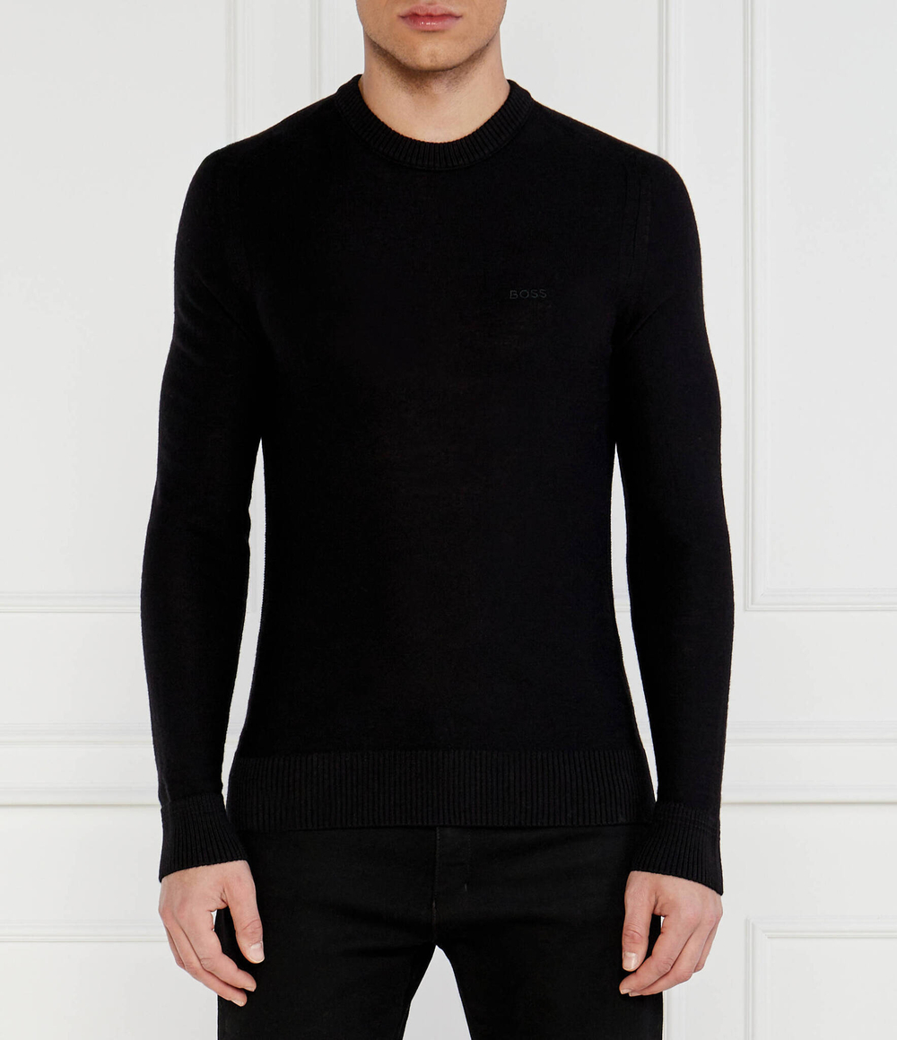 Хлопковый свитер avac_c BOSS ORANGE - черный(50501762)