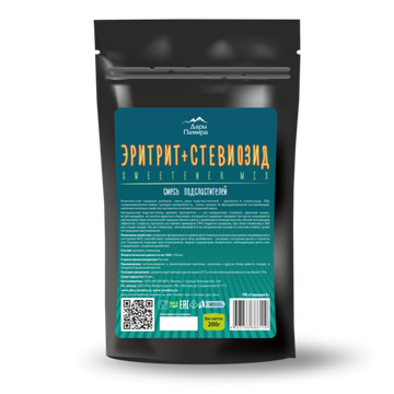 Эритрит+стевиозид, 200г.