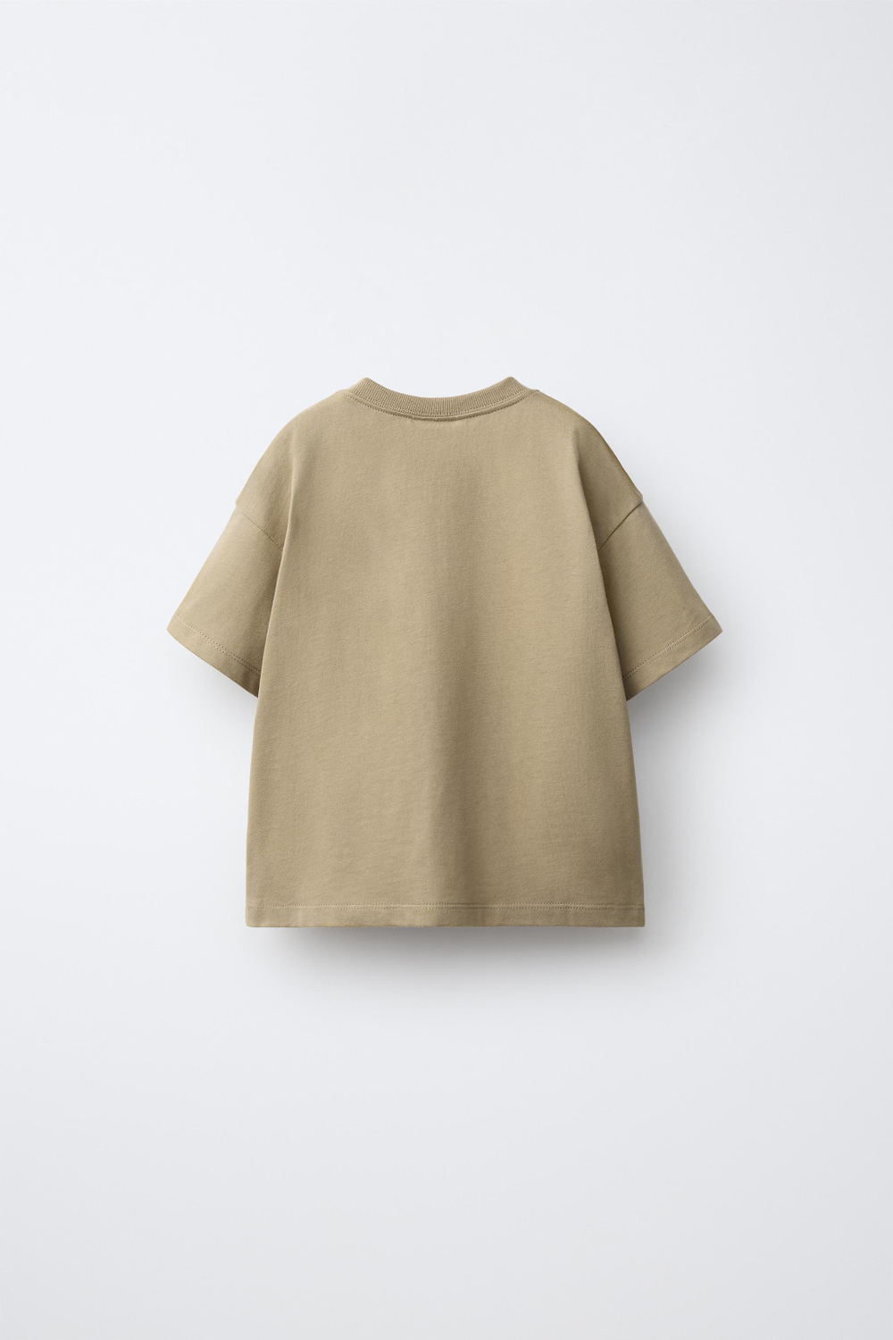 ZARA ФУТБОЛКА С ВЫШИВКОЙ КРЕСТИКОМ © DISNEY PIXAR, СВЕТЛО-КОРИЧНЕВЫЙ