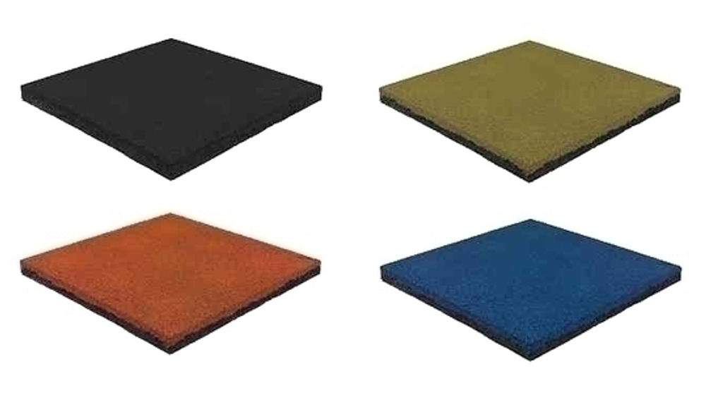 Резиновая плитка 100х100х4 см Коричневая