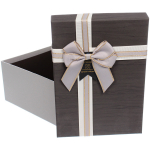 Коробка подарочная «Нежный бант» 23*16*9,5 см, графит