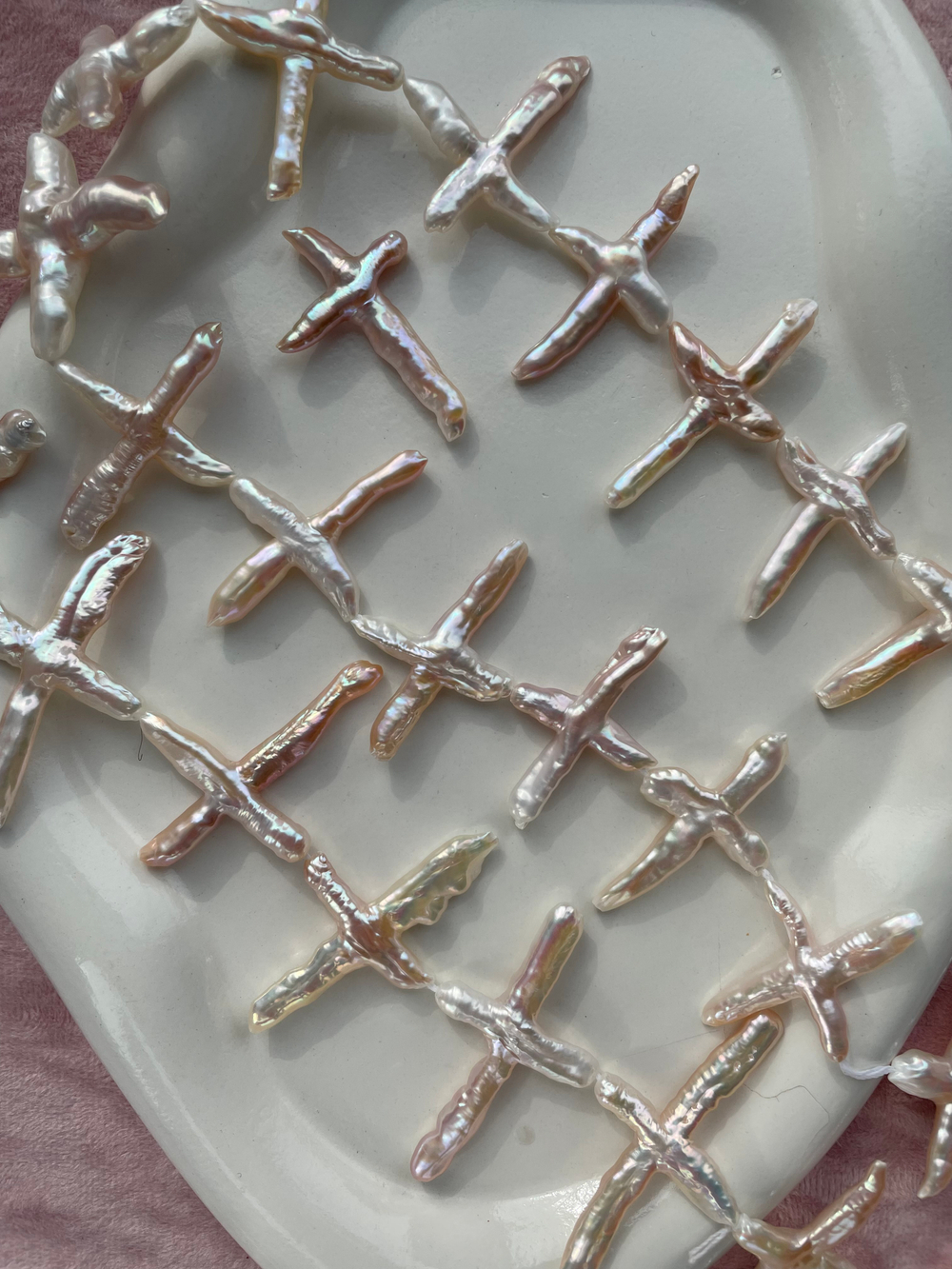 Бусина "Жемчужный крест" 30-50мм (1 шт)