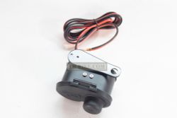 USB charger, 2in1, Cigarette lighter with 2 USB slots. Fast charge. Voltmeter Handlebar/10mm Mirror mount. Motowolf