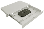 Кросс оптический стоечный 19" выдвижной 1U TELCORD КСв-16-1U 16-ST/MM-16-ST/UPC-MM50(OM4)-1-КУ-GY