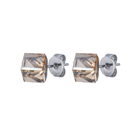 Серьги пусеты Fiore Luna Crystal Champagne SWE0127/2 CH S