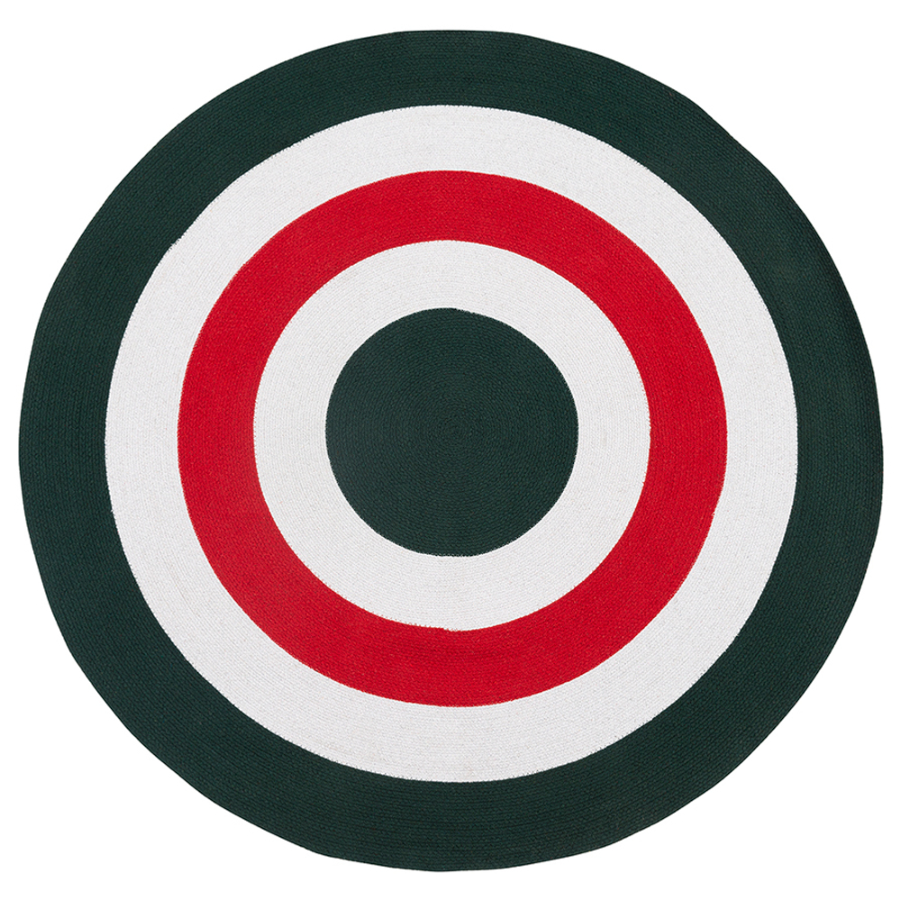 Ковер из хлопка target темно-зеленого цвета из коллекции ethnic, D150 см