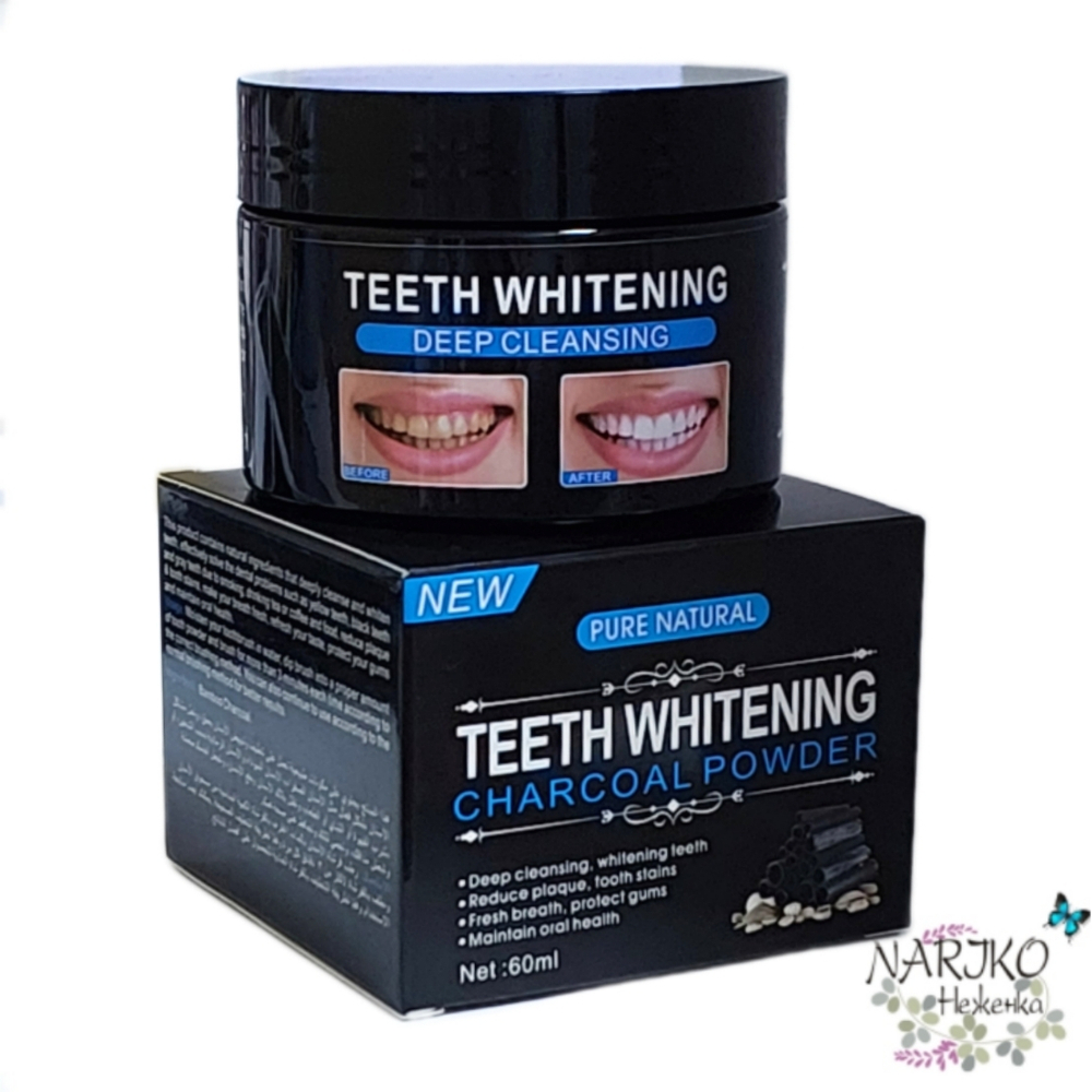 Отбеливающий зубной порошок PEI MEI Teeth Whitening Bamboo Charcoal, 60 мл.