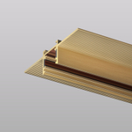 Трек SHINE HIDE для ГКЛ 12,5мм, 2м, 48В DC, IP20, сатинированная латунь, алюминий