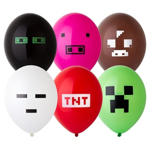 Шар латекс 35см Пиксели