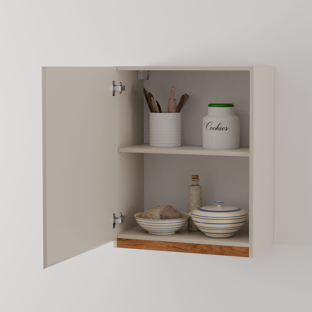Шкаф навесной, 60х32х75, Виго, кухонный модуль, для посуды, кухонный гарнитур, в ванну и кухню, серый, Dipriz