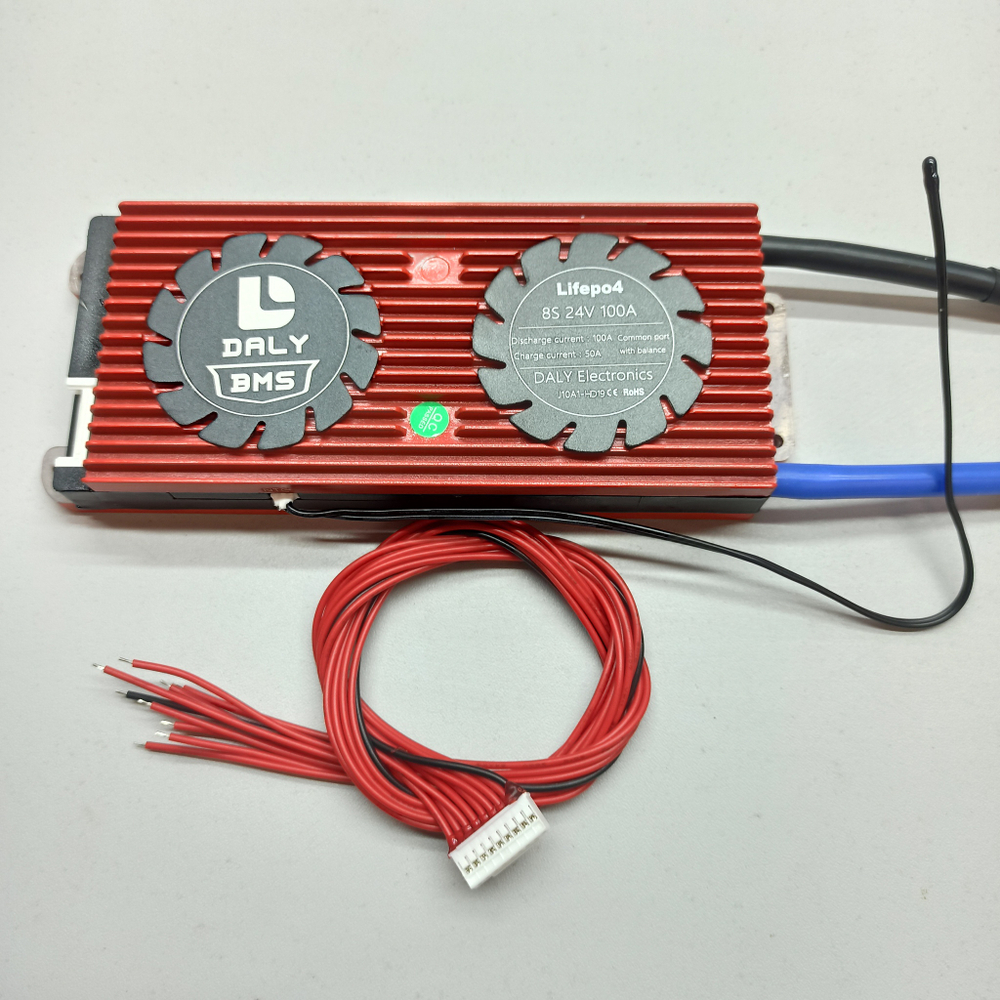 Плата LiFePo4 BMS daly 8s24v 100A с термодатчиком