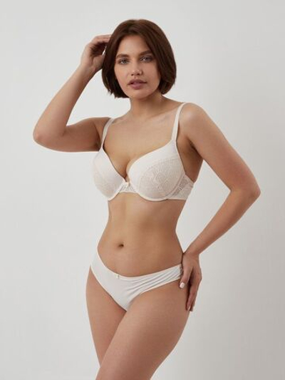 Кружевной бюстгальтер на косточках Grace (Размер: 36DD) (Цвет: пудровый)