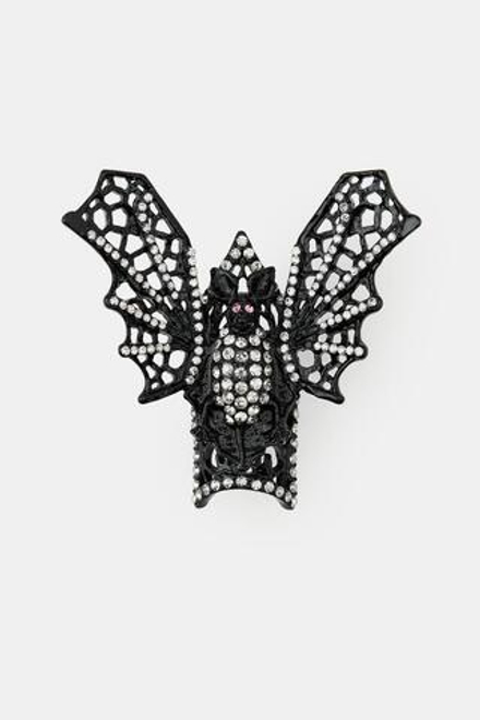 ZARA БОЛЬШОЕ КОЛЬЦО «ЛЕТУЧАЯ МЫШЬ», ЧЕРНЫЙ