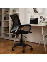 Кресло BRABIX "Fly MG-396", с подлокотниками, сетка, черное, 532083