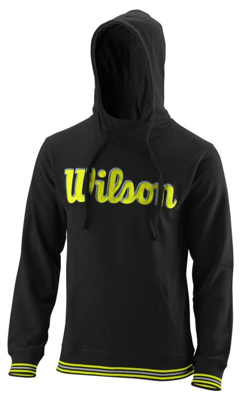 Куртка теннисная Wilson Chi Script PO Hoody-Slimfit M - black