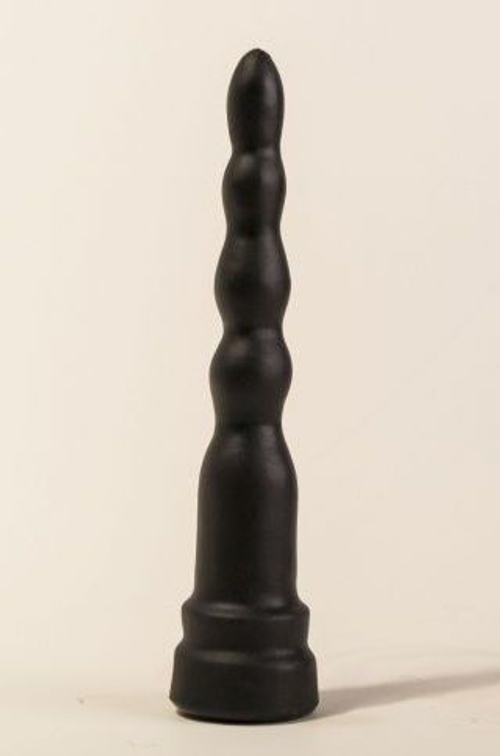Чёрная анальная ёлочка из 5 звеньев - 20 см.