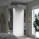 Шкаф-купе - IKEA PAX/HASVIK/ПАКС/ХАСВИК ИКЕА, 150x66x201 см, белый