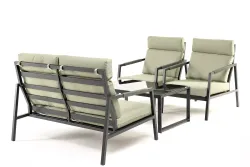 "Лилия" лаунж-зона 4-местная из алюминия, цвет серо-зеленый