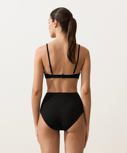 OYSHO Бикини-трусики с высокой посадкой, черный