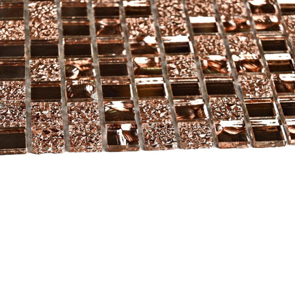 Мозаика стеклянная Mirror gold/Зеркальное золото (15х15) 300х300х4 мм (шт)