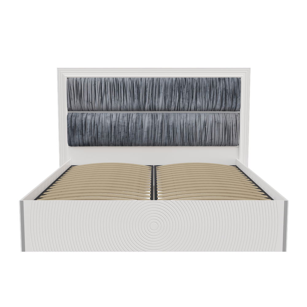 Кровать 1.8 "Zara" белая серебро