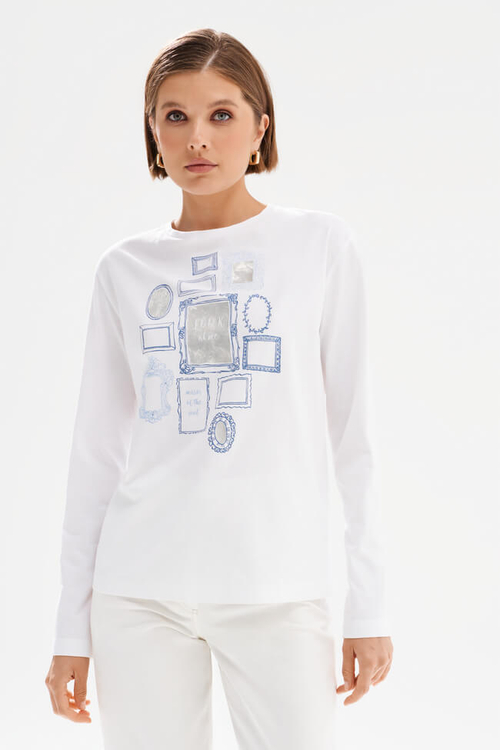 23603 Лонгслив женский (молочный)