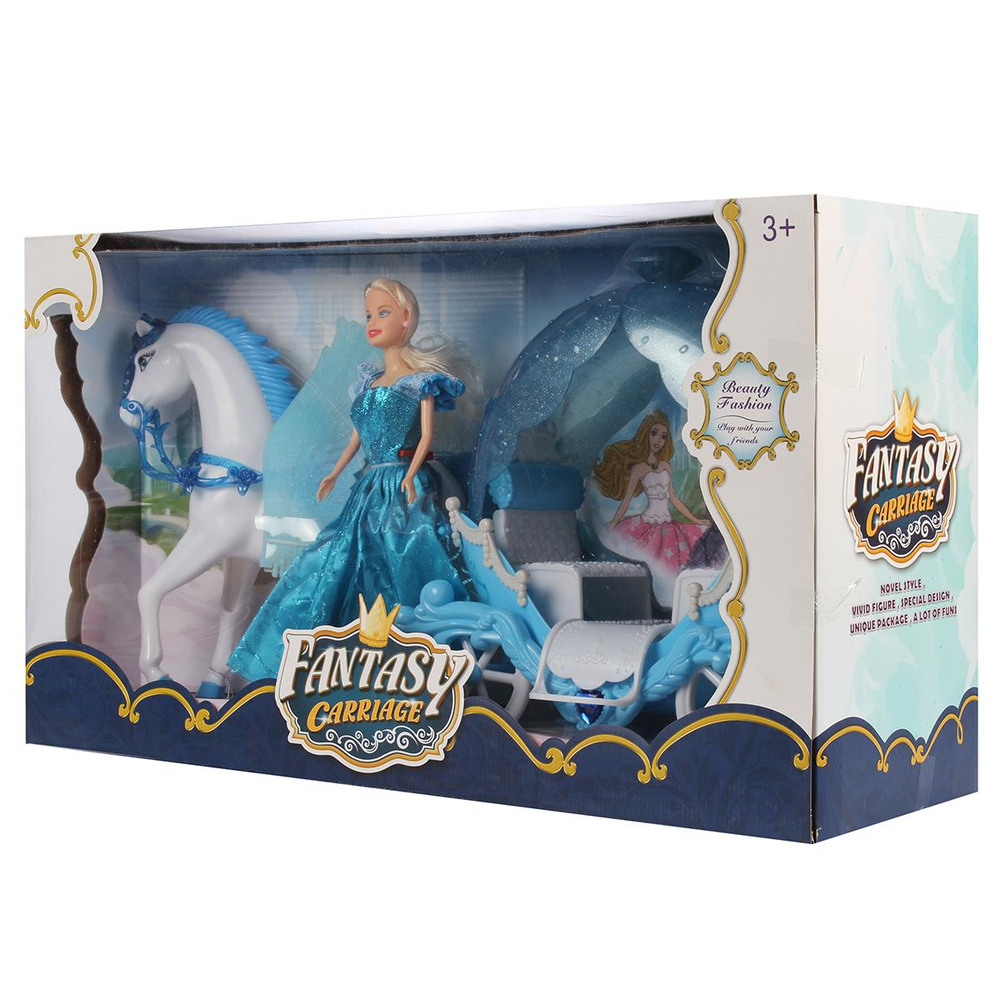 Карета с лошадью и куклой, коробка 319A