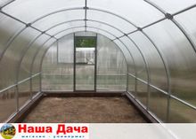 Теплица Усиленная &quot;Стандарт Делюкс&quot; 3х8 метров (каркас + поликарбонат 4 мм) магазин Наша Дача